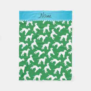 Personalisierter Name Grüne Bettlington Terrier Hu Fleecedecke