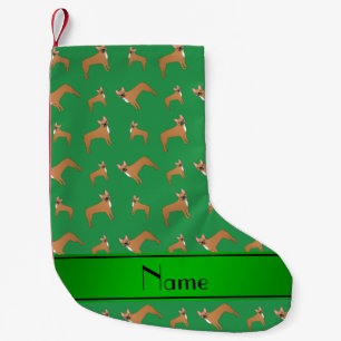 Personalisierter Name: grüne Franken Kleiner Weihnachtsstrumpf