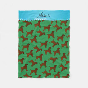 Personalisierter Name Grüne Grenz-Terrier Fleecedecke