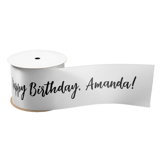 Personalisierter Name Happy Birthday Satinband (Spule)