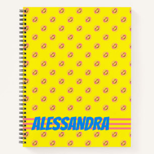 Personalisierter Name Happy Smile Face Notizbuch