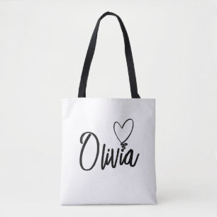 PERSONALISIERTER NAME HERZ TOT BAG