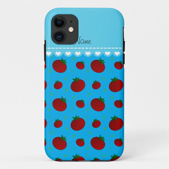 Personalisierter Name Himmelsblau Case-Mate iPhone Hülle (Rückseite)