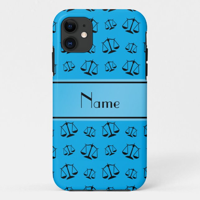 Personalisierter Name Himmelsblau Case-Mate iPhone Hülle (Rückseite)