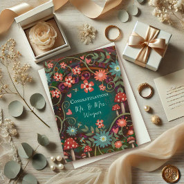 Personalisierter Name Hochzeit Hübsch Mushroom Ele Karte