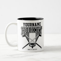 Personalisierter NAME Hockey-Spieler-Schläger-Puck
