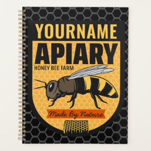 Personalisierter NAME Honey Bee Apiary Beehives Fa Planer