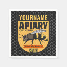 Personalisierter NAME Honey Bee Apiary Beehives Fa