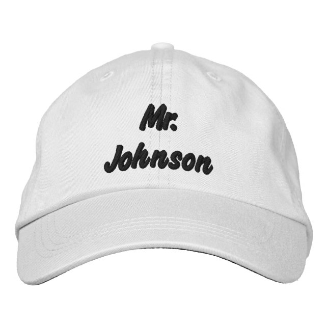 Personalisierter Name Honeymoon Day Gift for Groom Bestickte Baseballkappe (Vorderseite)