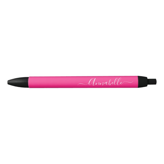 Personalisierter Name (Hot Pink) Kugelschreiber (Vorderseite)