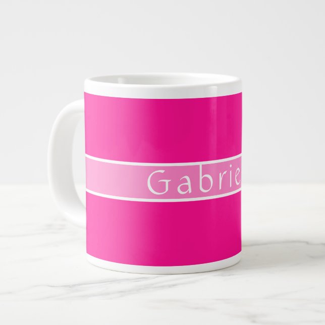 Personalisierter Name (Hotink) Jumbo-Tasse (Vorderseite Links)