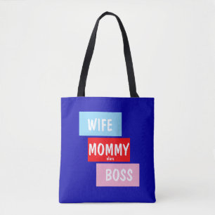 Personalisierter Name Ihrer Mommy EHEFRAU BOSS BLU