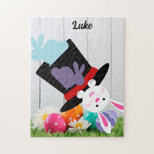 Personalisierter Name im Kaninchenpuzzle Puzzle