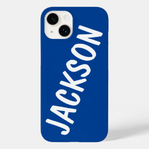 Personalisierter Name Individuelle Name Blue Gebur Case-Mate iPhone 14 Hülle