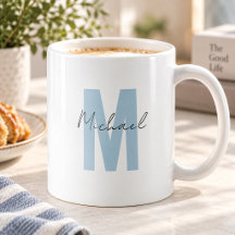Personalisierter Name Initial Blue Monogram Cool