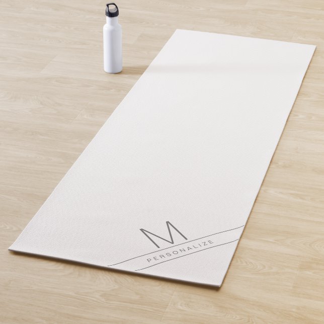 Personalisierter Name Initial Custom White Yoga Ma Yogamatte (Beispiel)