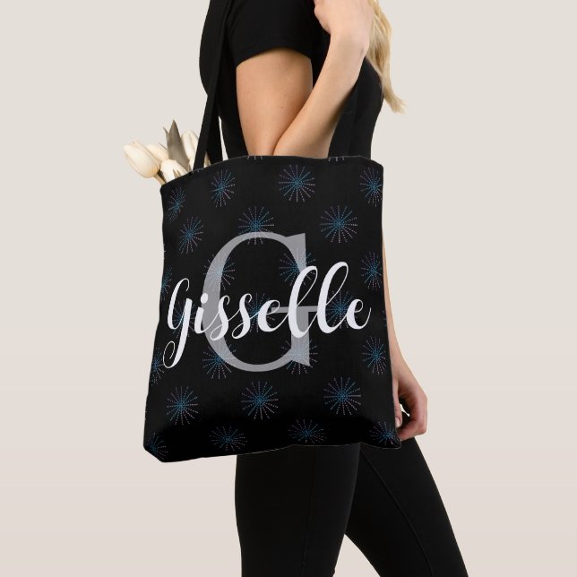 Personalisierter Name & Initialer Sternenexplosion (Von Nahem)