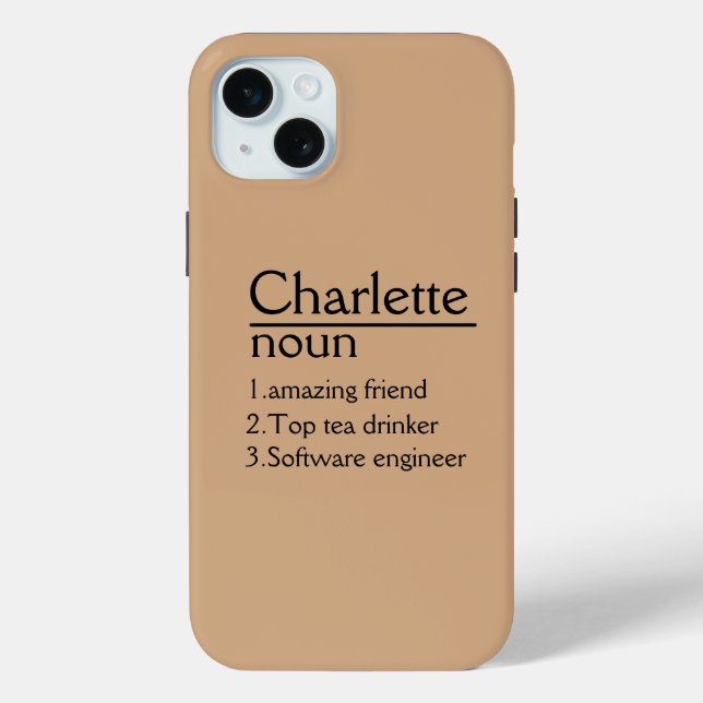 Personalisierter Name iPhone 15 Plus Fall Case-Mate iPhone Hülle (Rückseite)