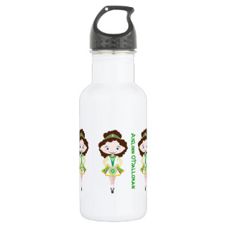 Personalisierter Name irische Tanztruppe braunes H Edelstahlflasche