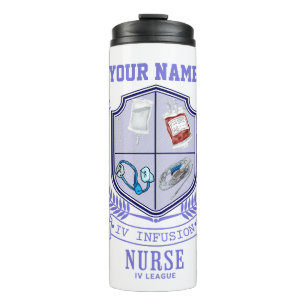 Personalisierter Name IV Liga Infusionstherapie Thermosbecher