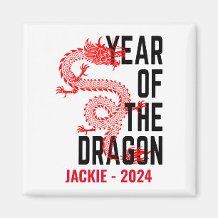 Personalisierter Name Jahr des Drachen Geburtsjahr Magnet