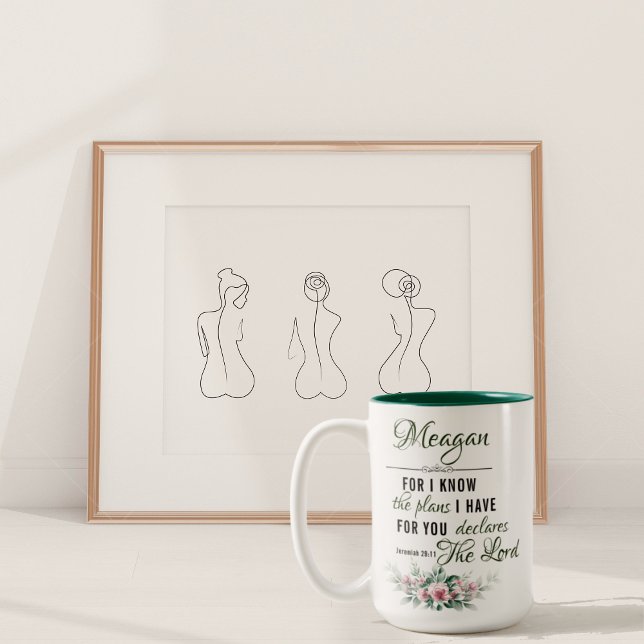 Personalisierter Name Kaffee Tasse: Jeremiah 29:11 Zweifarbige Tasse (Von Creator hochgeladen)