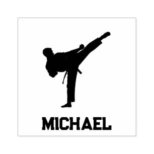 Personalisierter Name Karate / Taekwondo / Judo Gummistempel