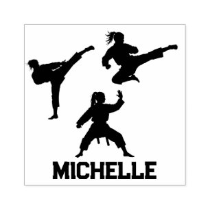 Personalisierter Name Karate / Taekwondo / Judo Gummistempel
