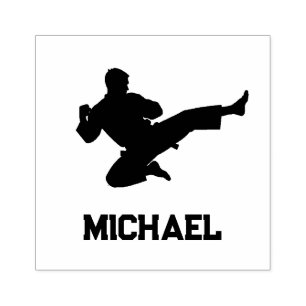Personalisierter Name Karate / Taekwondo / Judo Gummistempel