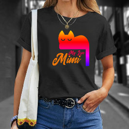 Personalisierter Name Katze, Süße Regenbogen-Grafi Tri-Blend Shirt