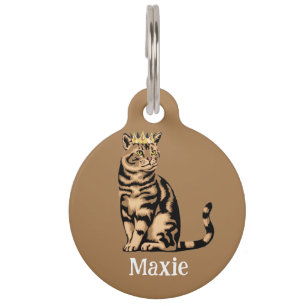 Personalisierter Name & Keine Telefon Orange Tabby Haustiermarke