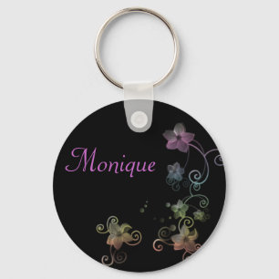 Personalisierter Name Keyring - Rainbow-Blume Schlüsselanhänger