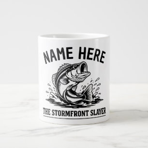 Personalisierter Name Klassischer Bassfisch-Sturm Jumbo-Tasse