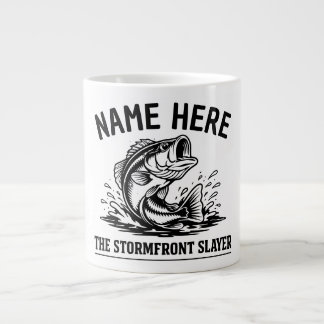 Personalisierter Name Klassischer Bassfisch-Sturm Jumbo-Tasse