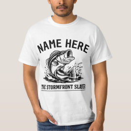 Personalisierter Name Klassisches Bassangeln Sturm T-Shirt
