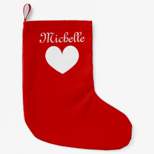Personalisierter Name kleines Herz Weihnachtsstrum Kleiner Weihnachtsstrumpf