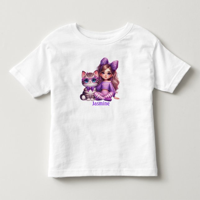 Personalisierter Name Kleinkind T-shirt (Vorderseite)