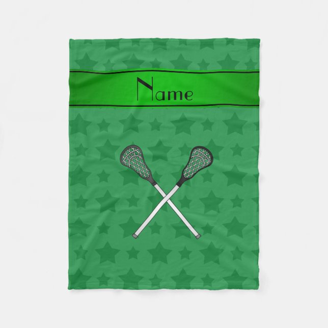 Personalisierter Name Lacrosse Fleecedecke (Vorderseite)