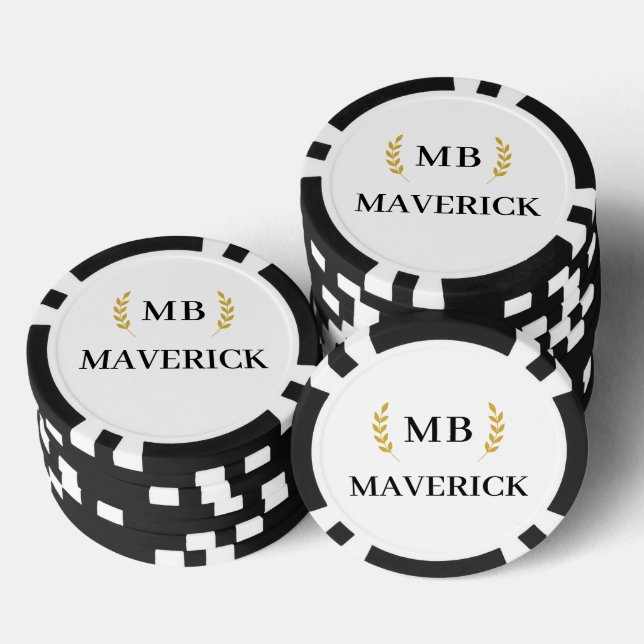 Personalisierter Name Las Vegas Casino Pokerchips (Stapel)