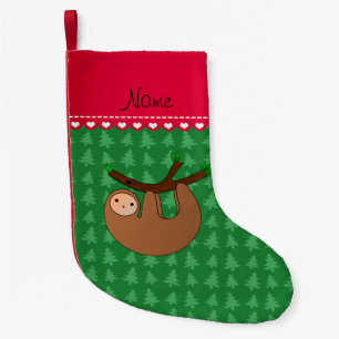 Personalisierter Name Laubbäume Kleiner Weihnachtsstrumpf