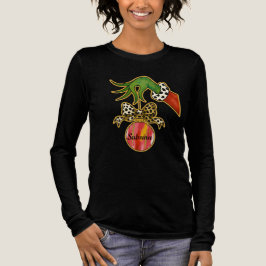 personalisierter Name Leopard-Bogen-Papagei-Orname Tri-Blend Shirt
