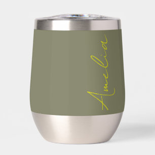 Personalisierter Name Lila Flieder Thermobecher fü