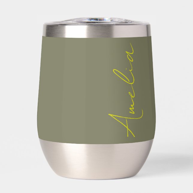 Personalisierter Name Lila Flieder Thermobecher fü (Vorderseite)