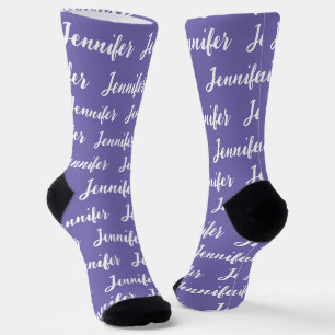 Personalisierter Name Lila Fun Muster Frauen Socken