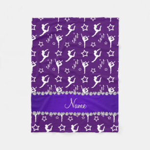 Personalisierter Name lila Gymnastikstars Fleecedecke