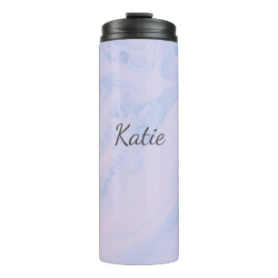 Personalisierter Name Lila Marble Chic Gastgeschen Thermosbecher