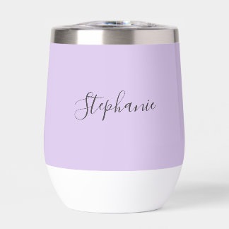 Personalisierter Name Lilac Lila Script Monogram