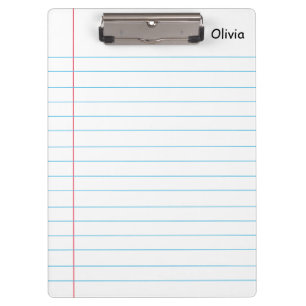Personalisierter Name - Linke Notebook-Zwischenabl Klemmbrett
