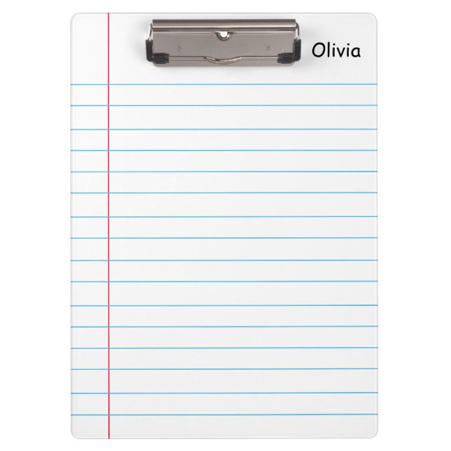 Personalisierter Name - Linke Notebook-Zwischenabl Klemmbrett (Vorderseite)