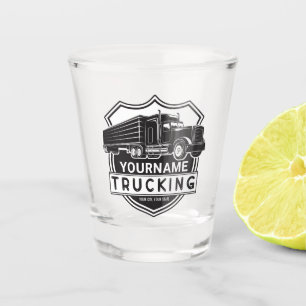 Personalisierter NAME LKW-Fahren Big Rig Sattelzug Schnapsglas